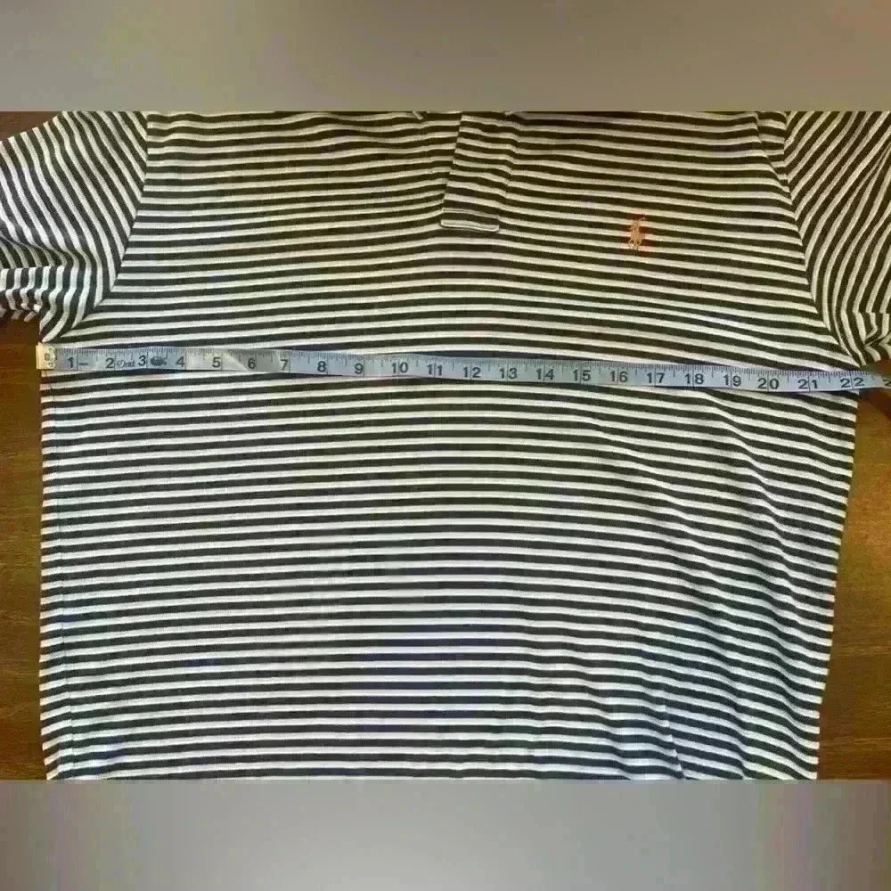 Polo by Ralph Lauren Size Medium Navy and White Striped - Picture 8 of 9
